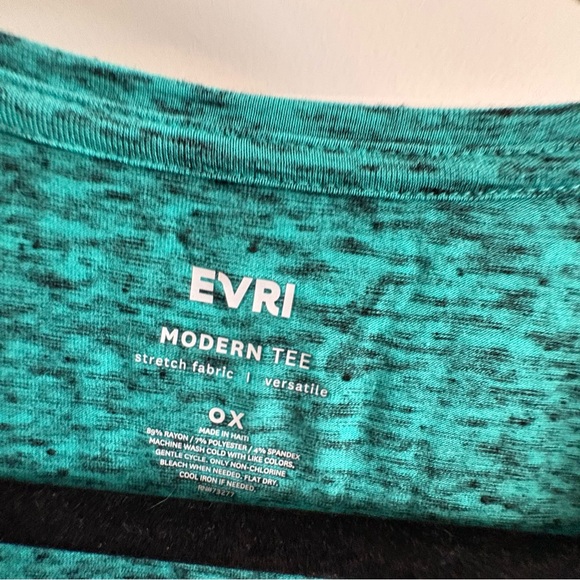 NWT, evri, 0x, plus, short sleeve, flattering, comfy, v neck, School, Teacher - Picture 2 of 4